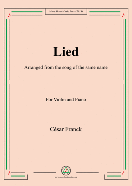 Franck-Lied,for Violin and Piano image number null