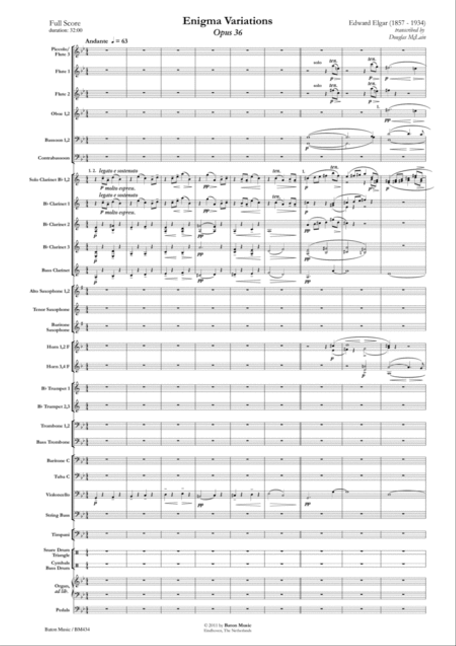 Enigma Variations Concert Band scores gallery preview page 2