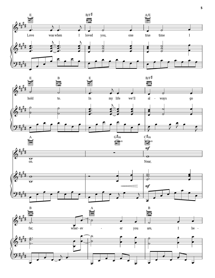 My Heart Will Go On (Love Theme from Titanic) Piano, Vocal scores gallery preview page 5