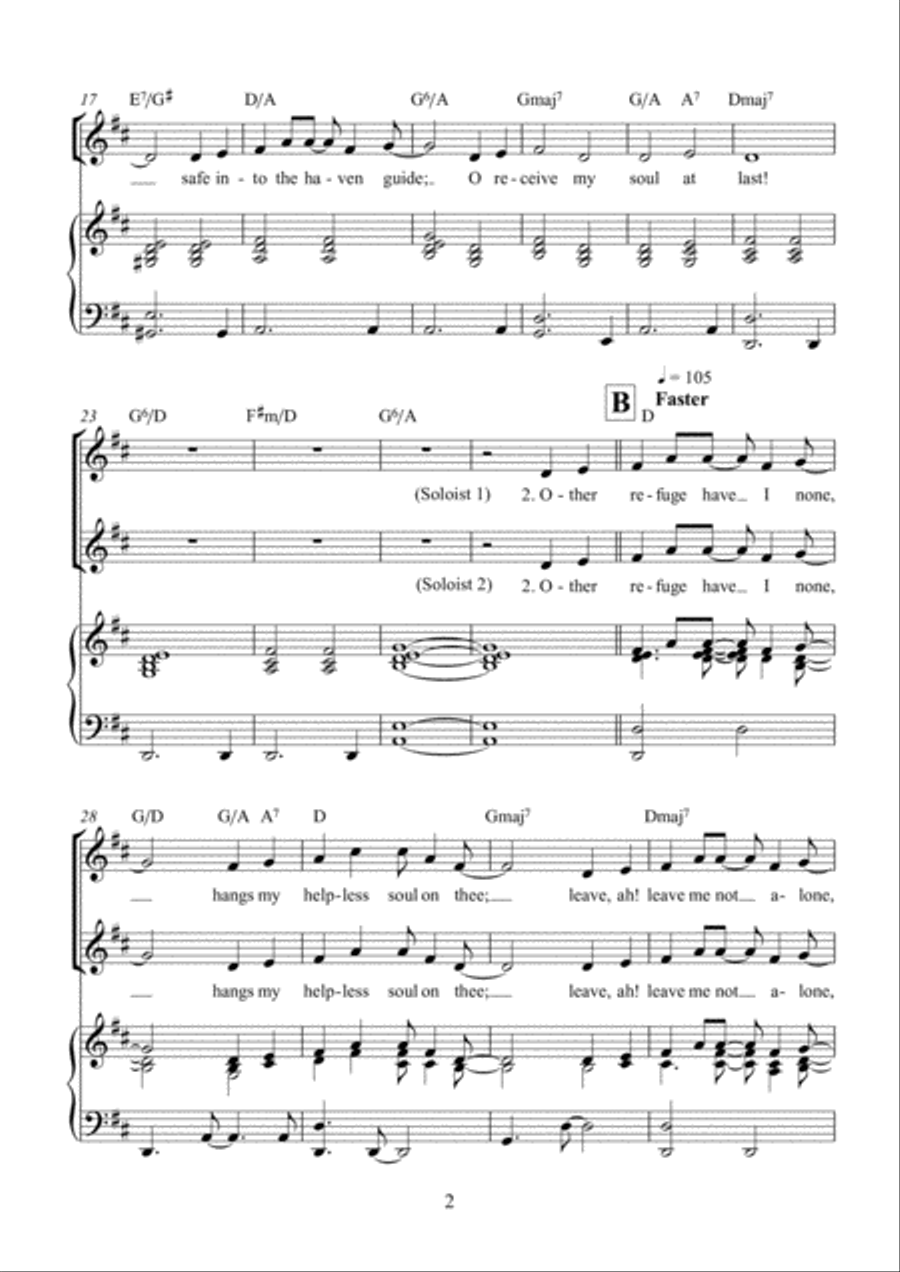Jesus, lover of my soul 4-Part scores gallery preview page 3