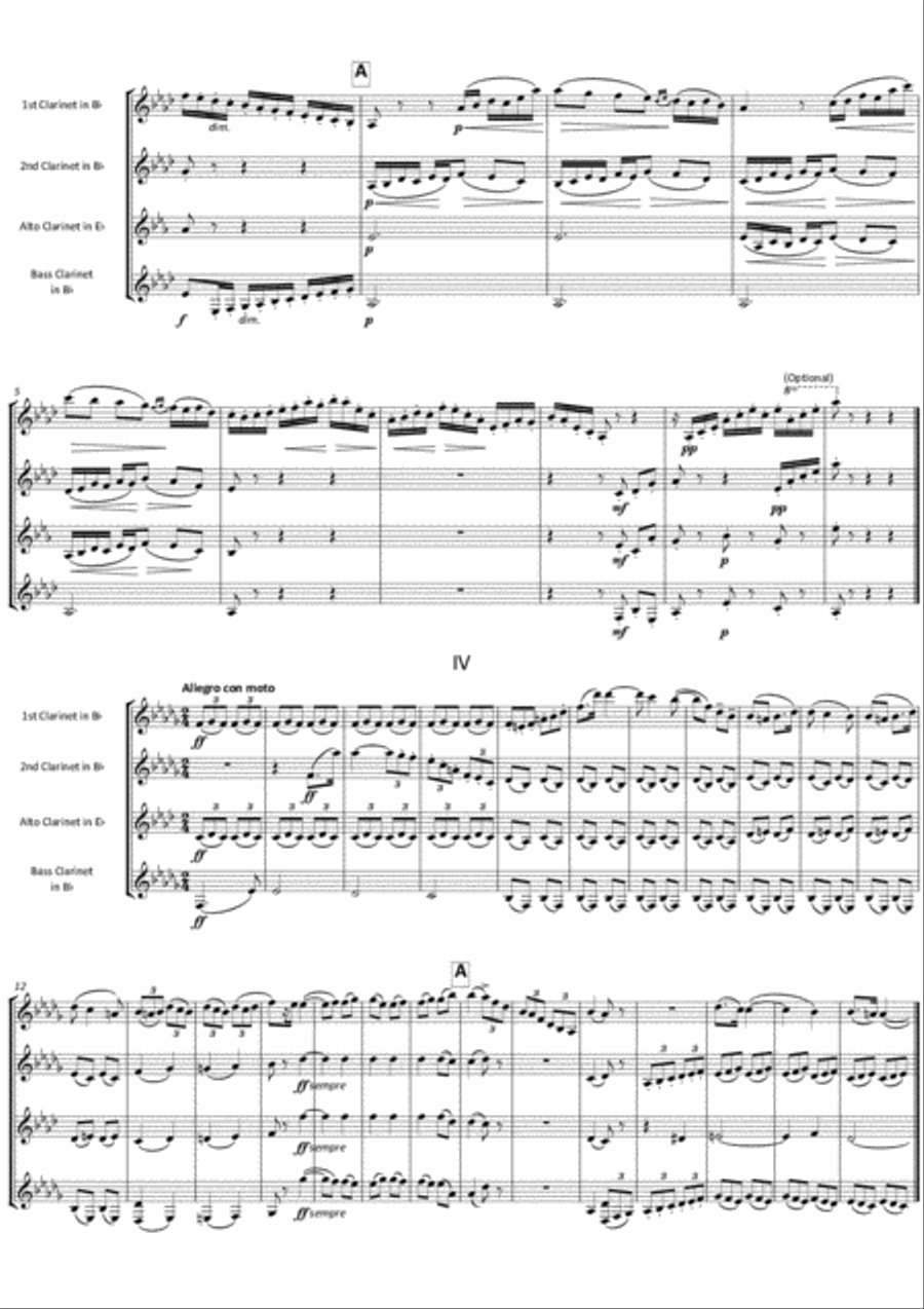 Quartet No. 3 Bass Clarinet scores gallery preview page 5
