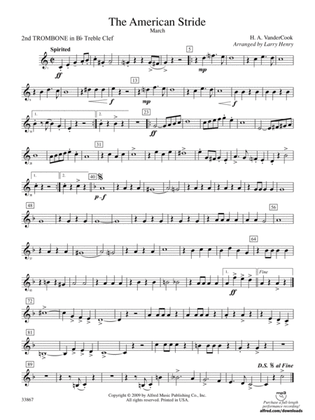 The American Stride: (wp) 2nd B-flat Trombone T.C.