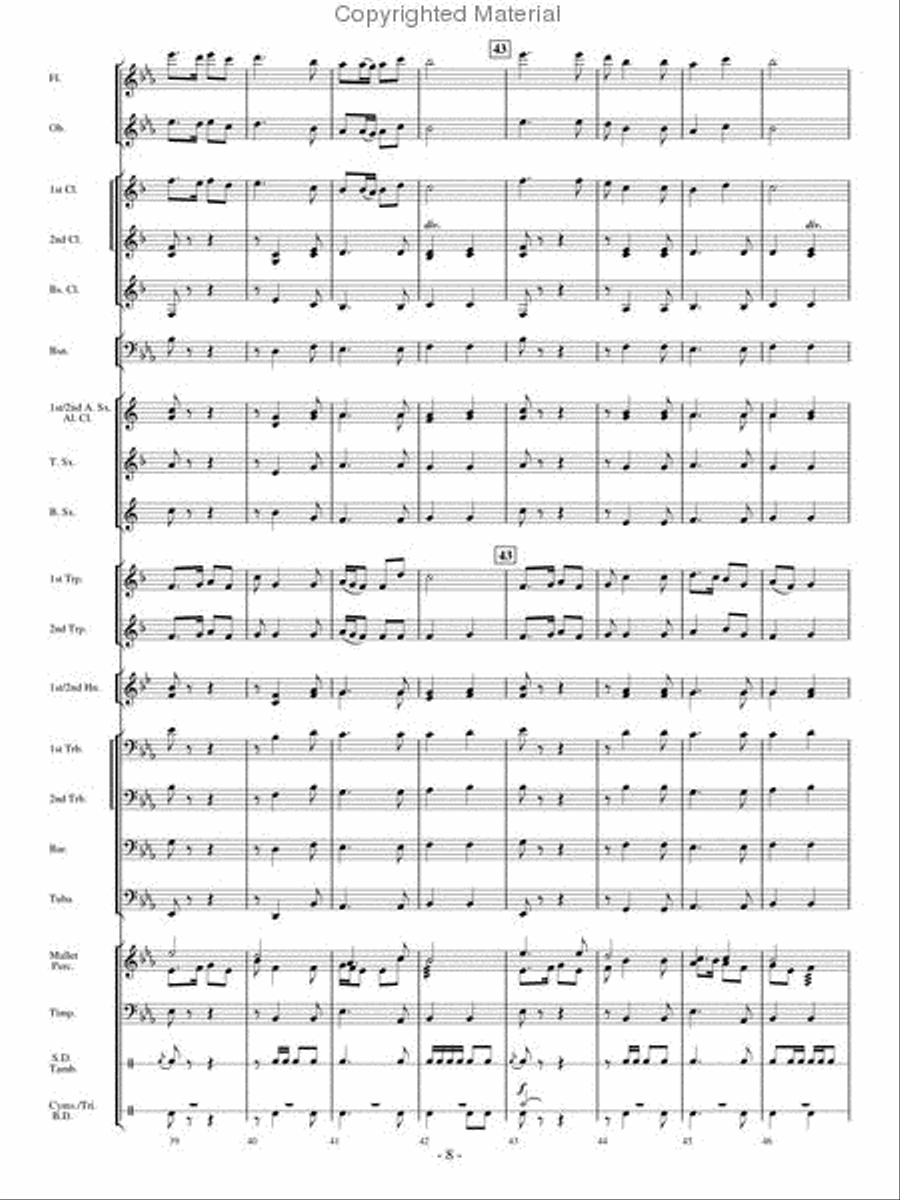 Aspen Overture Aspen Overture Concert Band scores gallery preview page 7