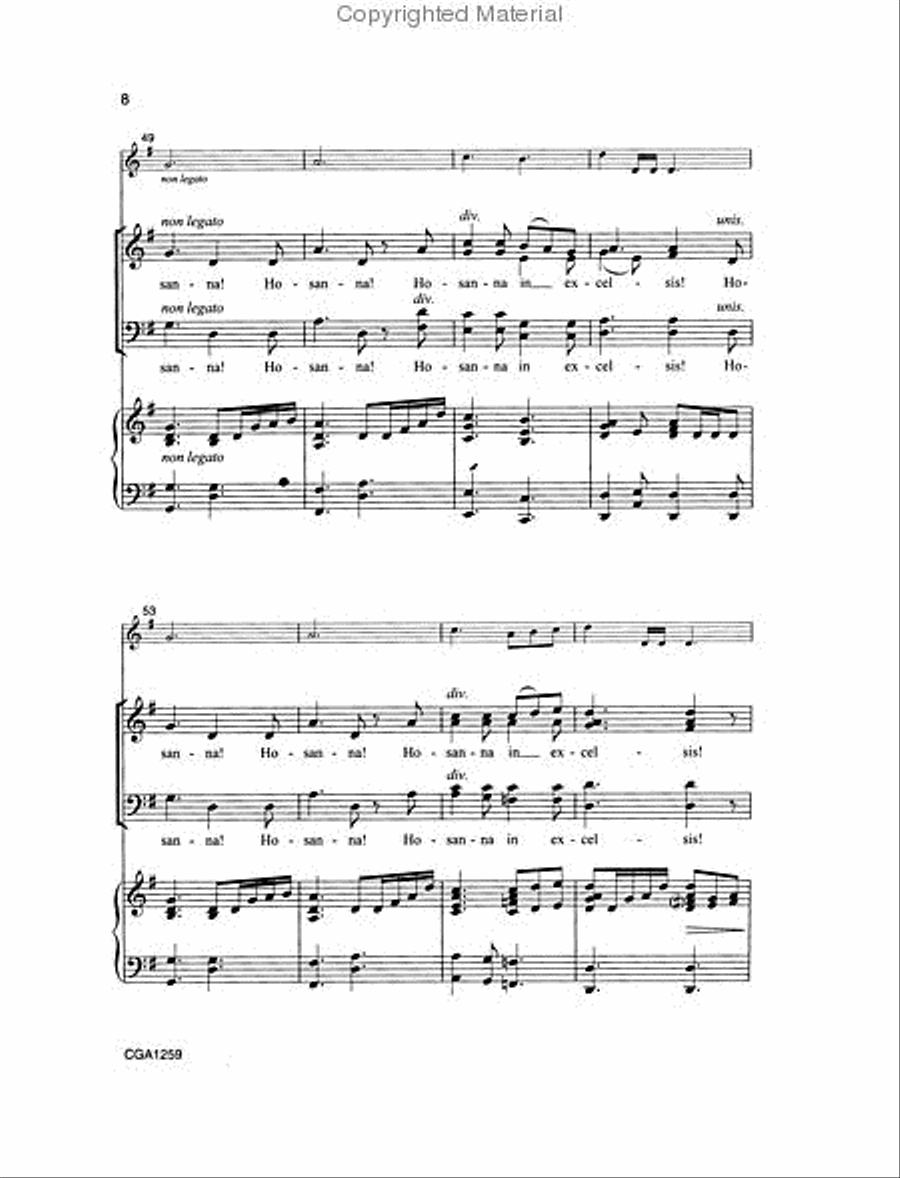 A Festive Hosanna A Festive Hosanna 4-Part scores gallery preview page 3
