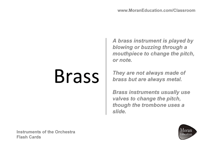 Instruments of the Orchestra Flash Cards Full Orchestra scores gallery preview page 6