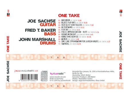 Joe Sachse Trio: One Take