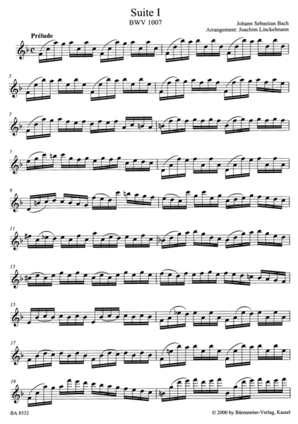 Two Suites for Flute after the Suites for Solo Violoncello BWV 1007, 1009