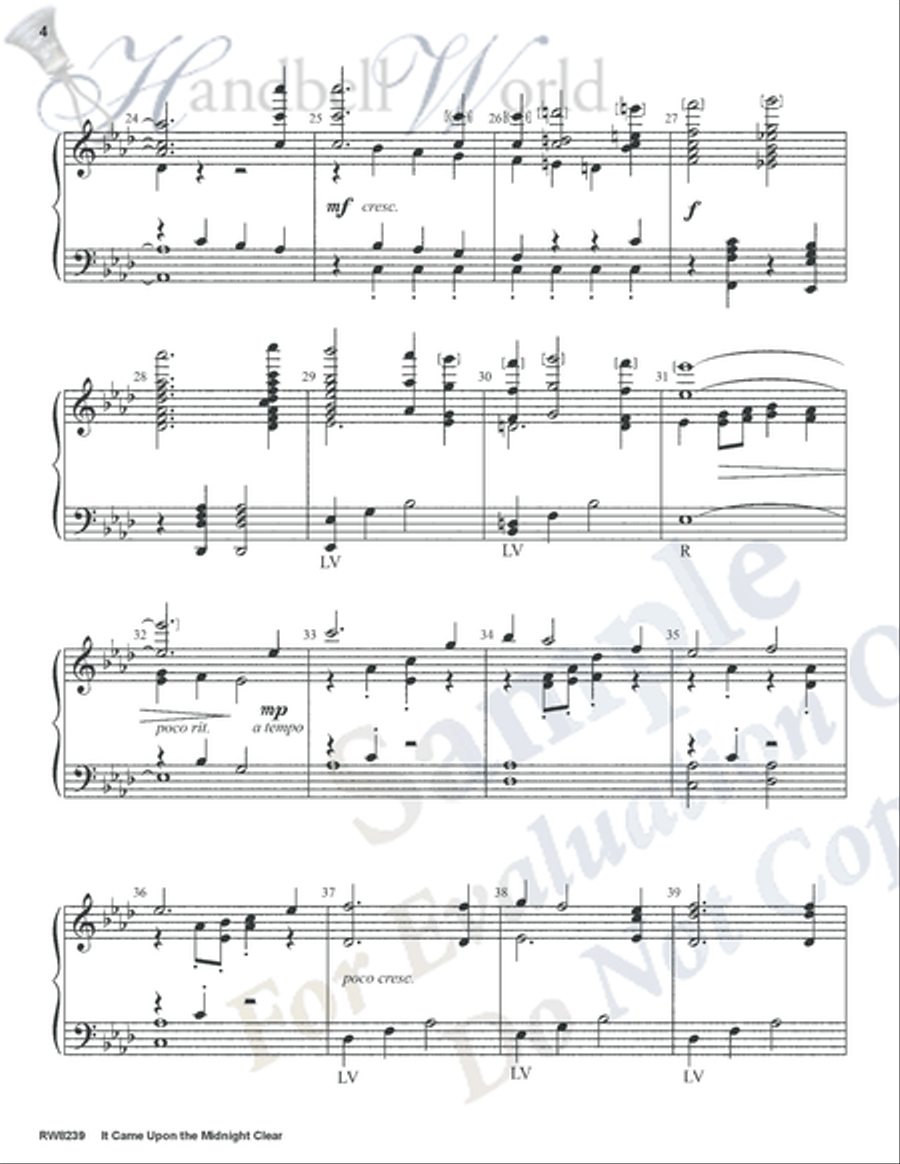 It Came Upon the Midnight Clear 5-Octaves scores gallery preview page 3