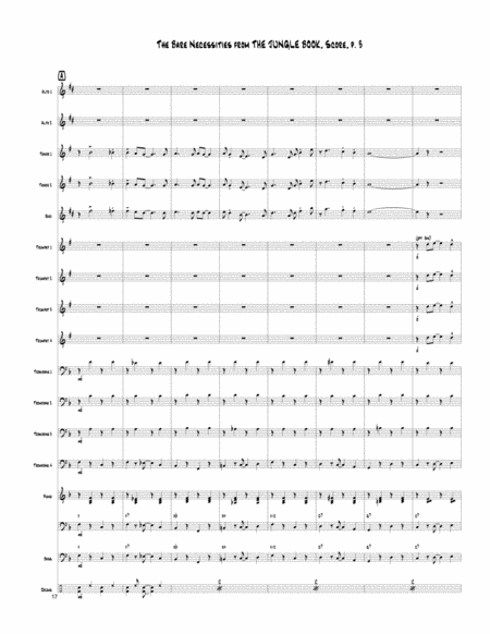 The Bare Necessities from THE JUNGLE BOOK by Terry Gilkyson Jazz Ensemble - Digital Sheet Music
