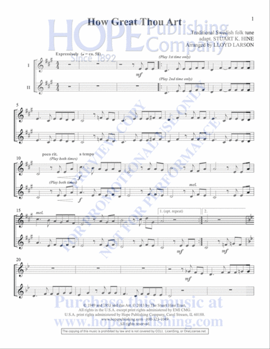 Classic Hymns for Two Instruments, Vol 1-Book and CD Woodwind Duet scores gallery preview page 108