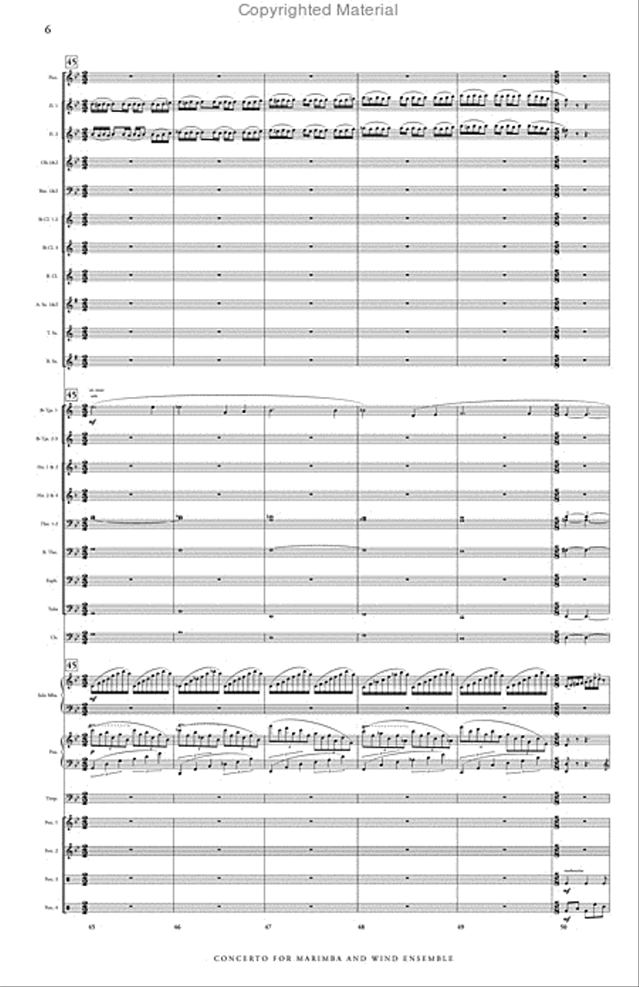 Concerto No. 2 for Marimba & Wind Ensemble Concert Band scores gallery preview page 7
