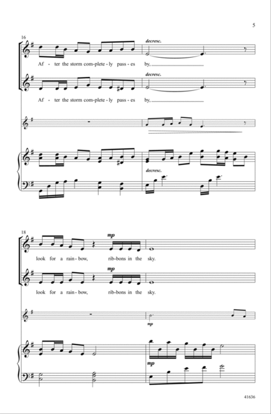 Ribbons in the Sky Choir scores gallery preview page 4