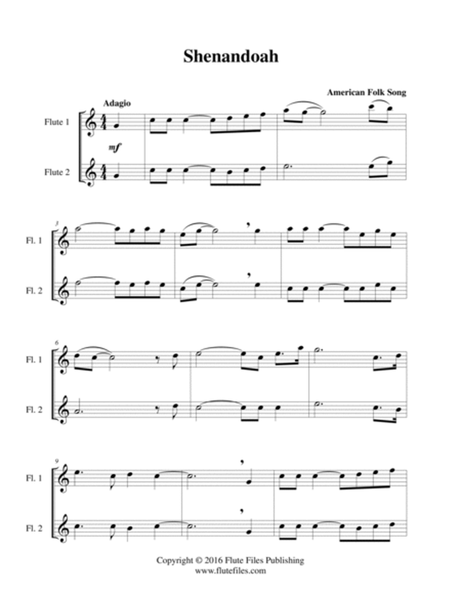 Shenandoah - Flute Duet image number null