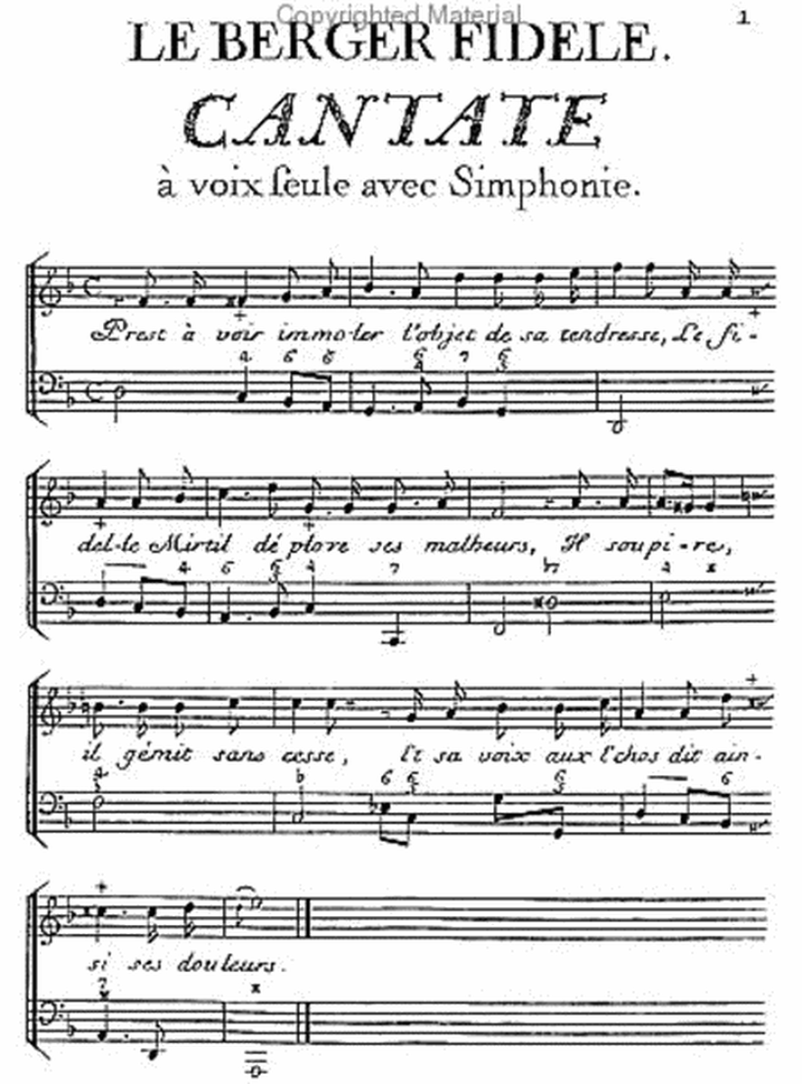 French cantatas for solo voice with symphonie - 1729