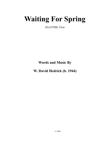 Waiting For Spring (SSAATTBB) image number null