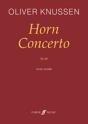 Book cover for Horn Concerto, Op. 28