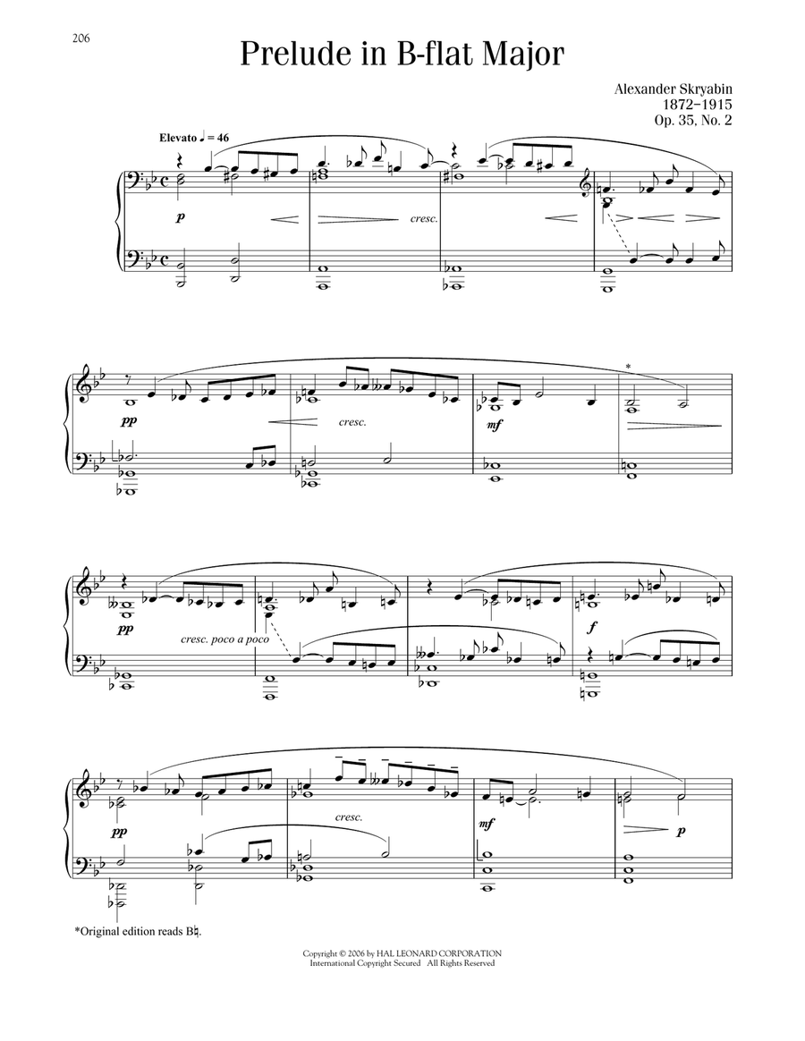 Prelude, Op. 35, No. 2 Piano Solo scores gallery preview page 1