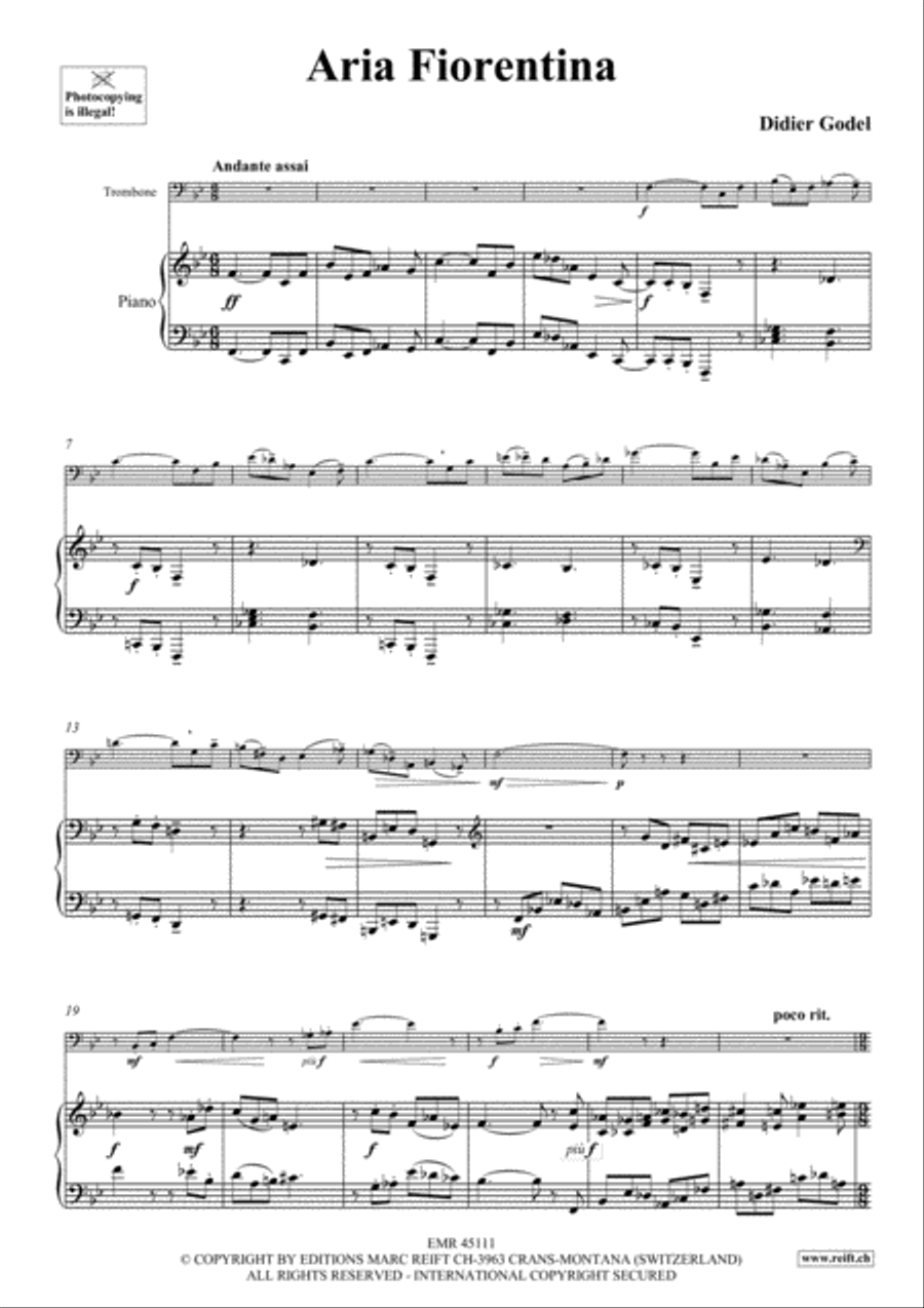 Aria Fiorentina Piano Accompaniment scores gallery preview page 4