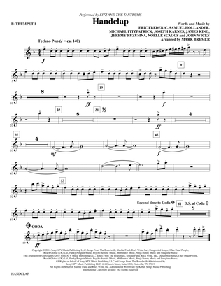 HandClap (arr. Mark Brymer) - Trumpet 1