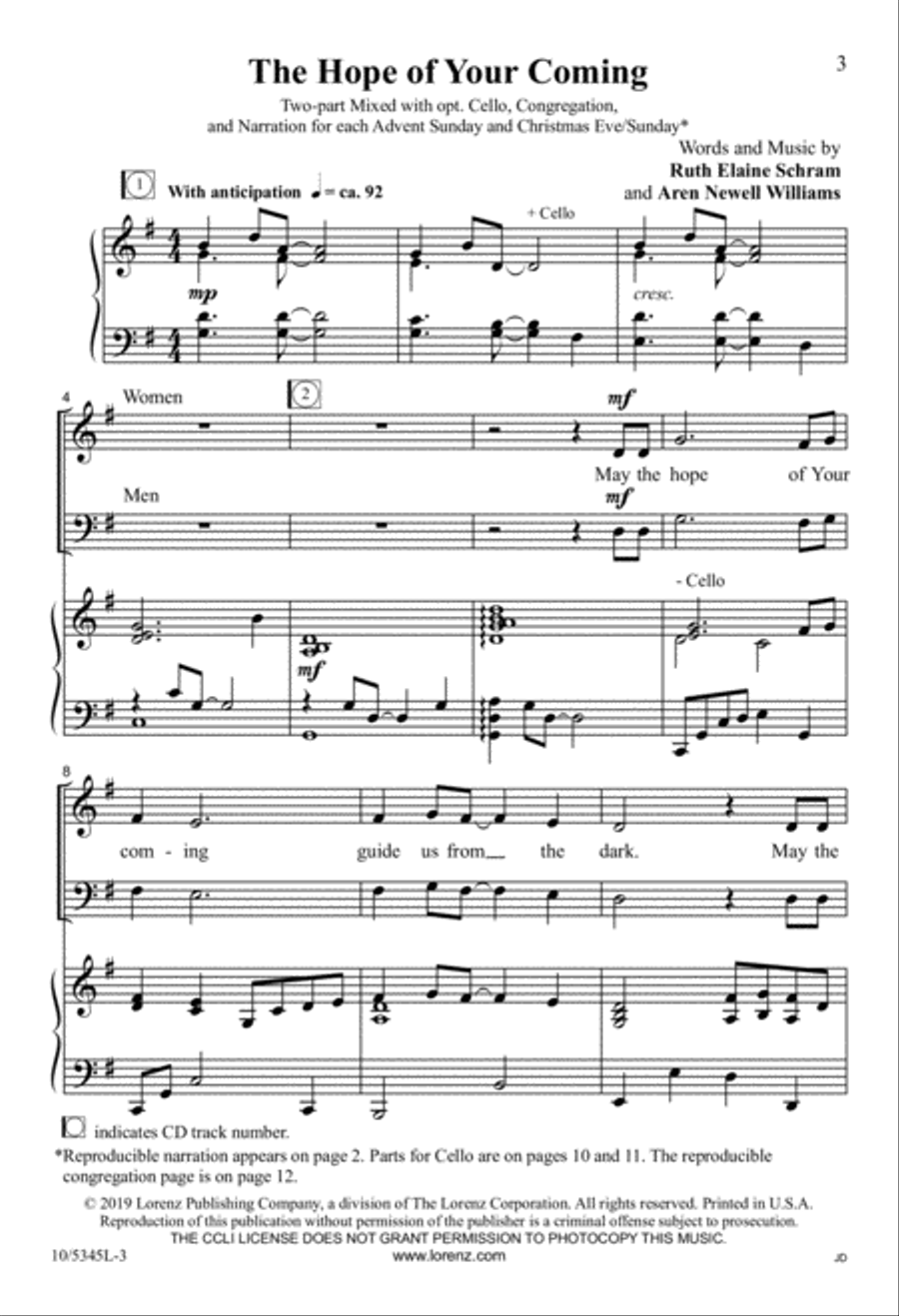 The Hope of Your Coming 2-Part scores gallery preview page 3