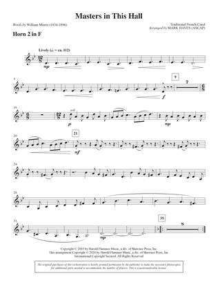 Book cover for Masters in This Hall (arr. Mark Hayes) - Horn 2 in F