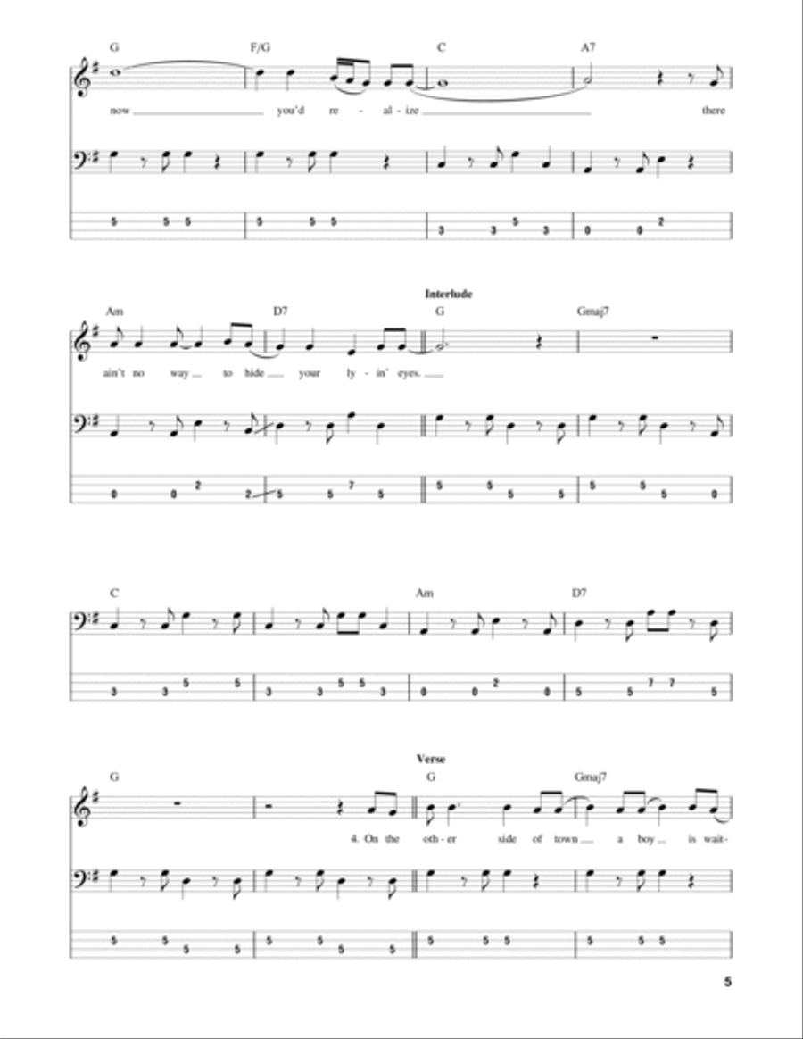 Lyin' Eyes Guitar Tablature scores gallery preview page 5