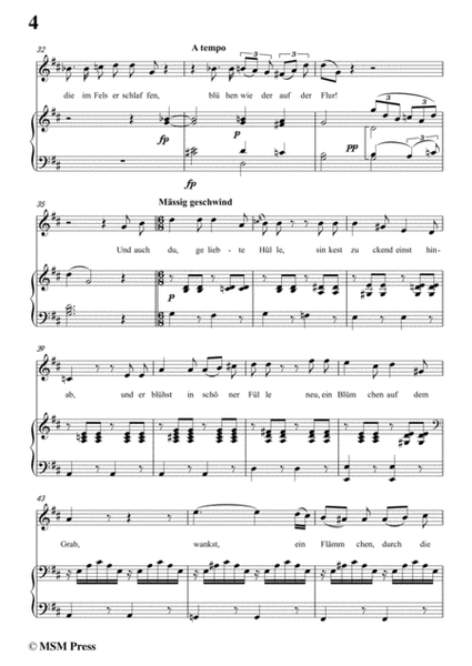 Schubert-Auf einem Kirchhof,in G Major,for Voice&Piano image number null
