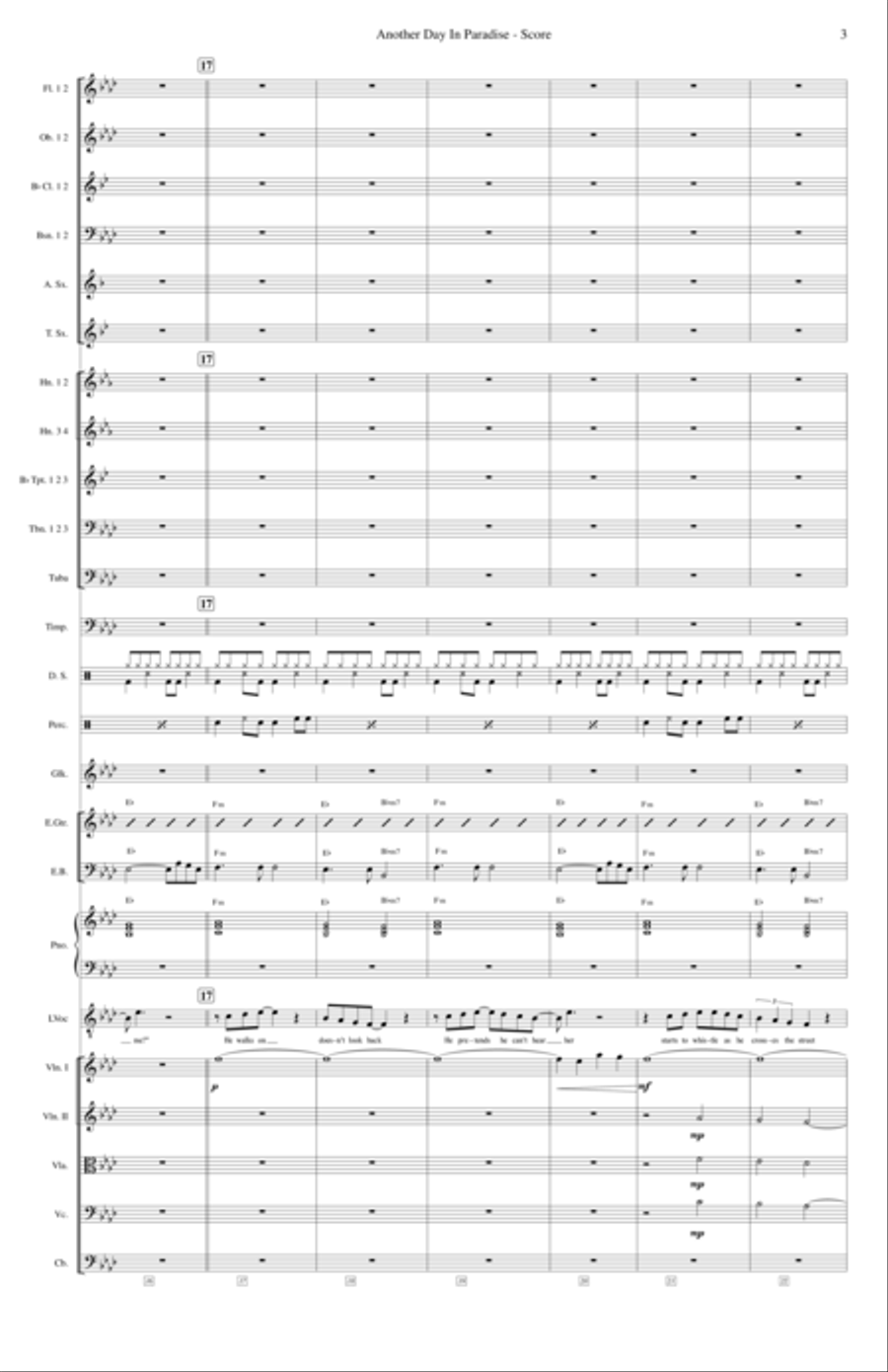 Another Day In Paradise Full Orchestra scores gallery preview page 3