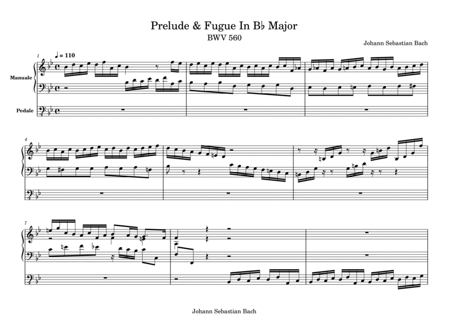 Prelude & Fugue In B♭ Major image number null