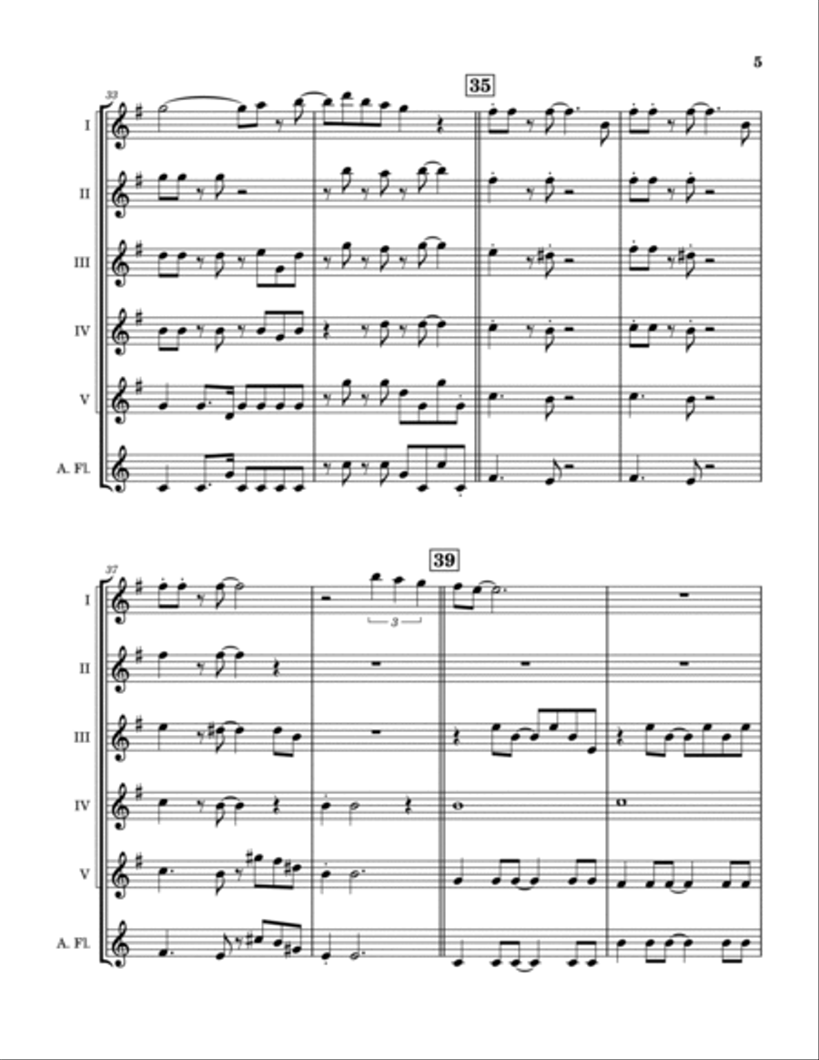 Undun Woodwind Quintet scores gallery preview page 6