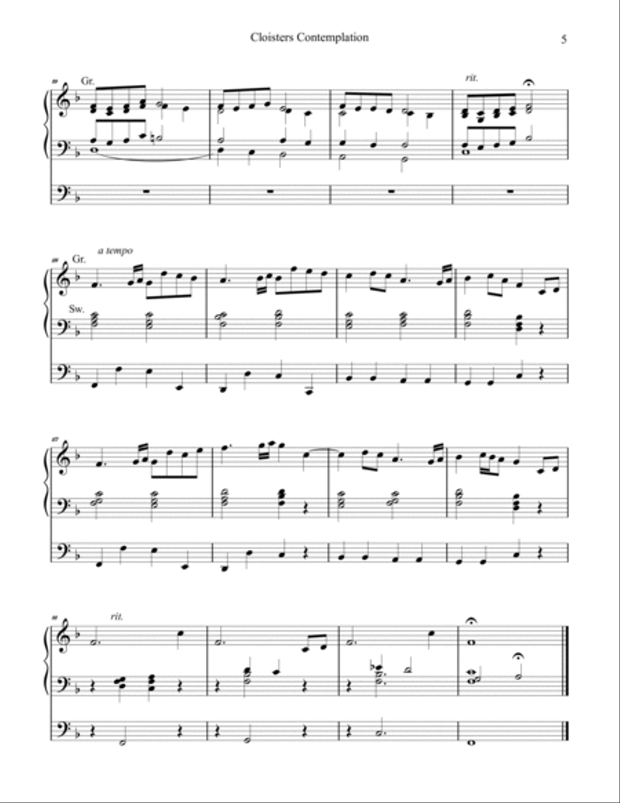 Organ Originals, Volume 1, organ works by Phil Lehenbauer Organ Solo scores gallery preview page 6