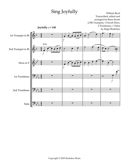 Sing Joyfully (Eb) (Brass Sextet) (2 Trp, 1 Hrn, 2 Trb, 1 Tuba)