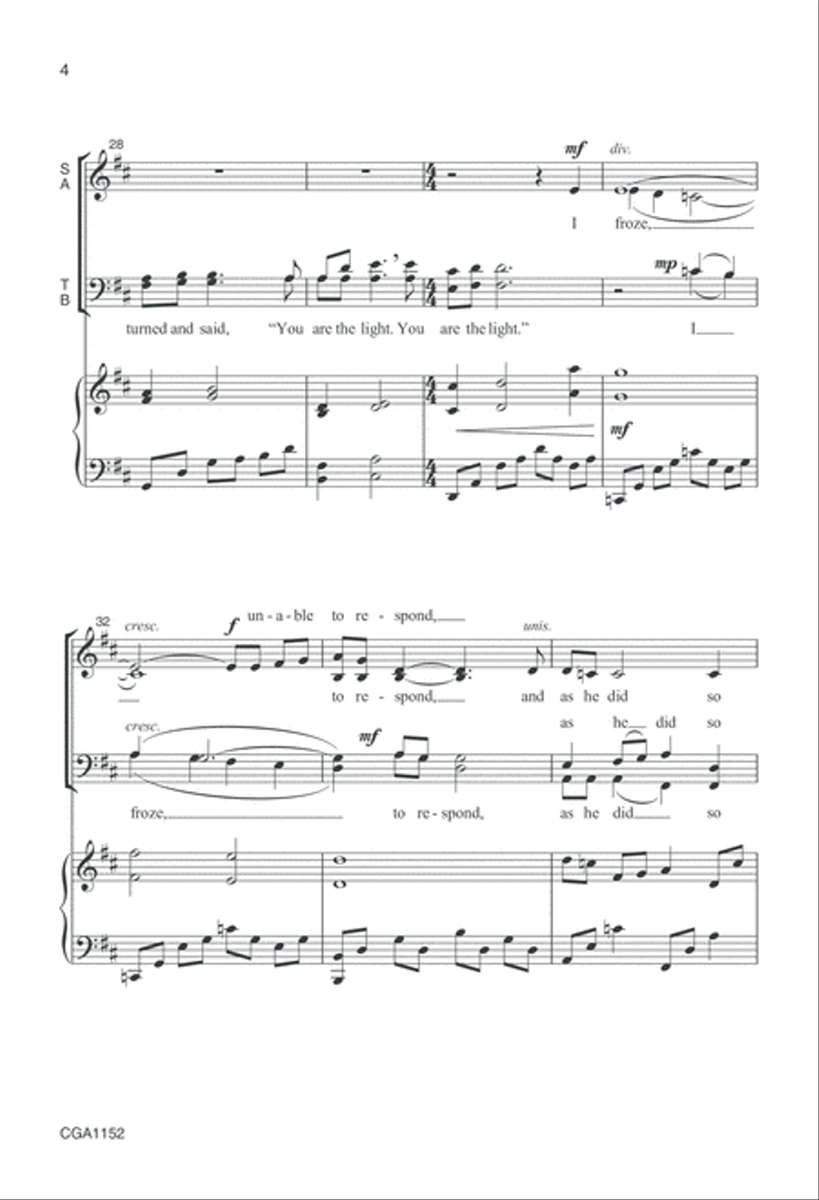 I Heard Him Once 4-Part scores gallery preview page 4