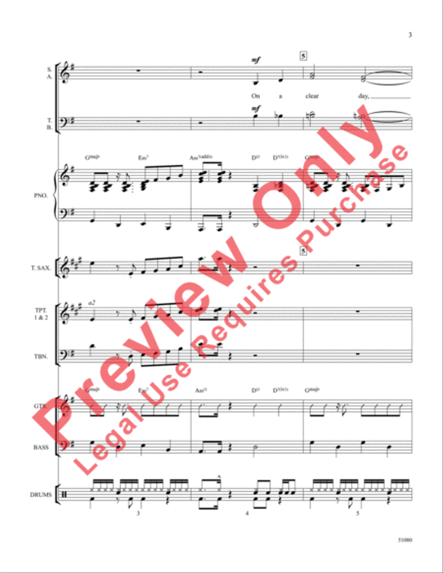On a Clear Day On a Clear Day Choir scores gallery preview page 4