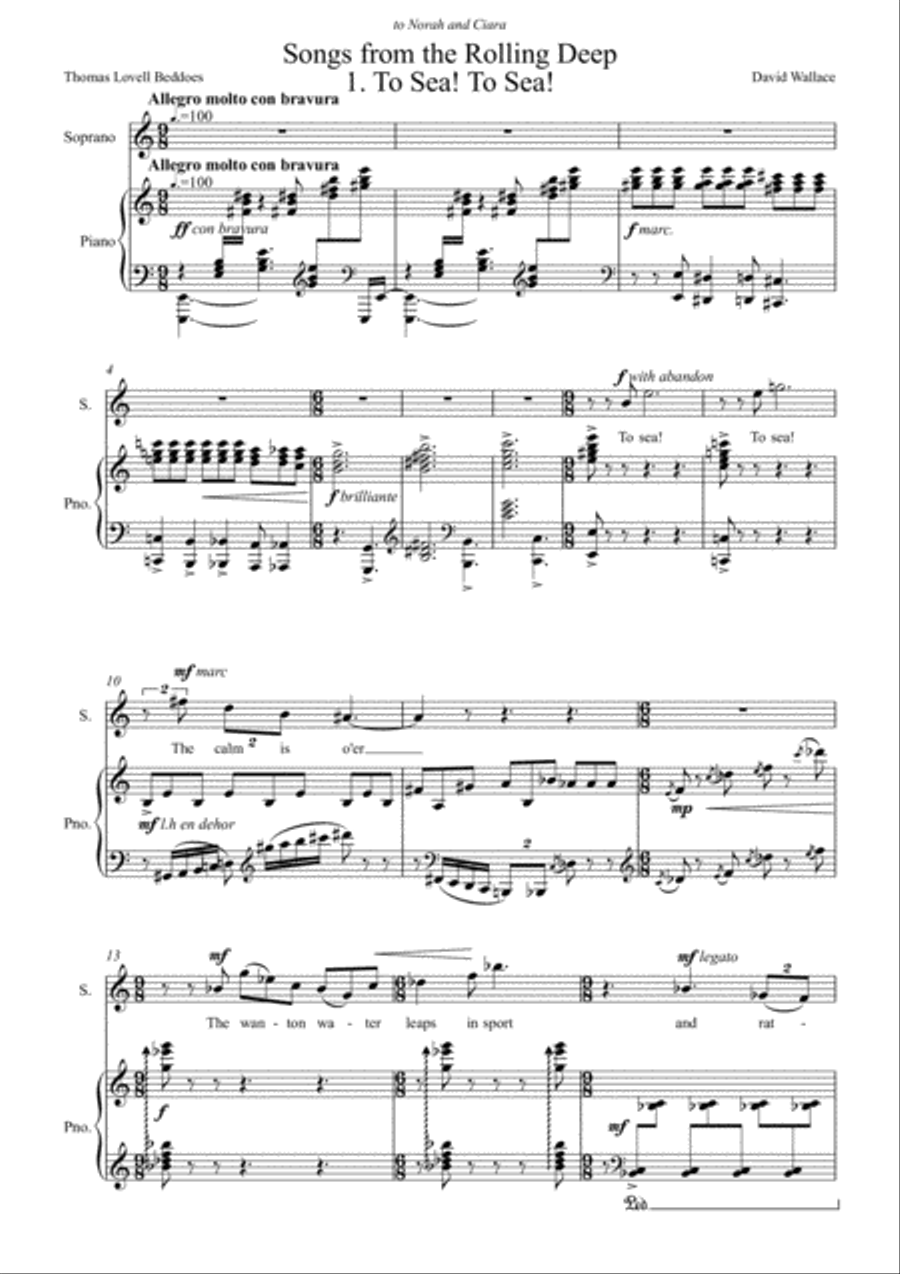 To Sea! To Sea! To Sea! To Sea! Voice scores gallery preview page 1