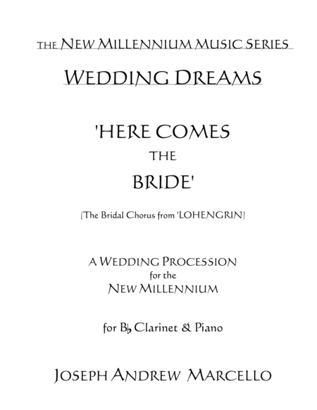 Here Comes the Bride - for the New Millennium - Clarinet & Piano image number null