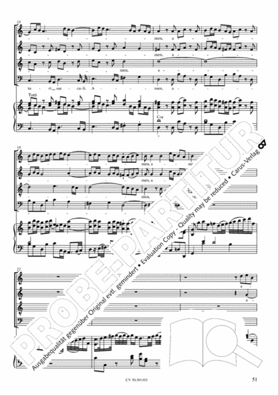 Mass in C Major 4-Part scores gallery preview page 52