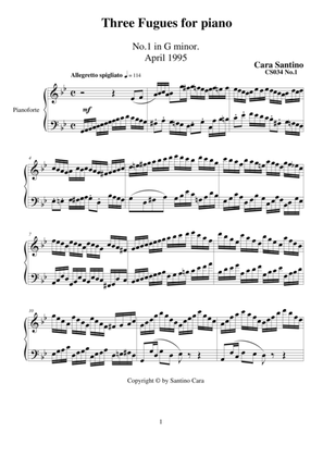 Three Fugues for piano.