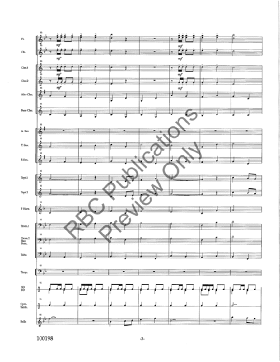 March Of The Silver Brigade Concert Band scores gallery preview page 6