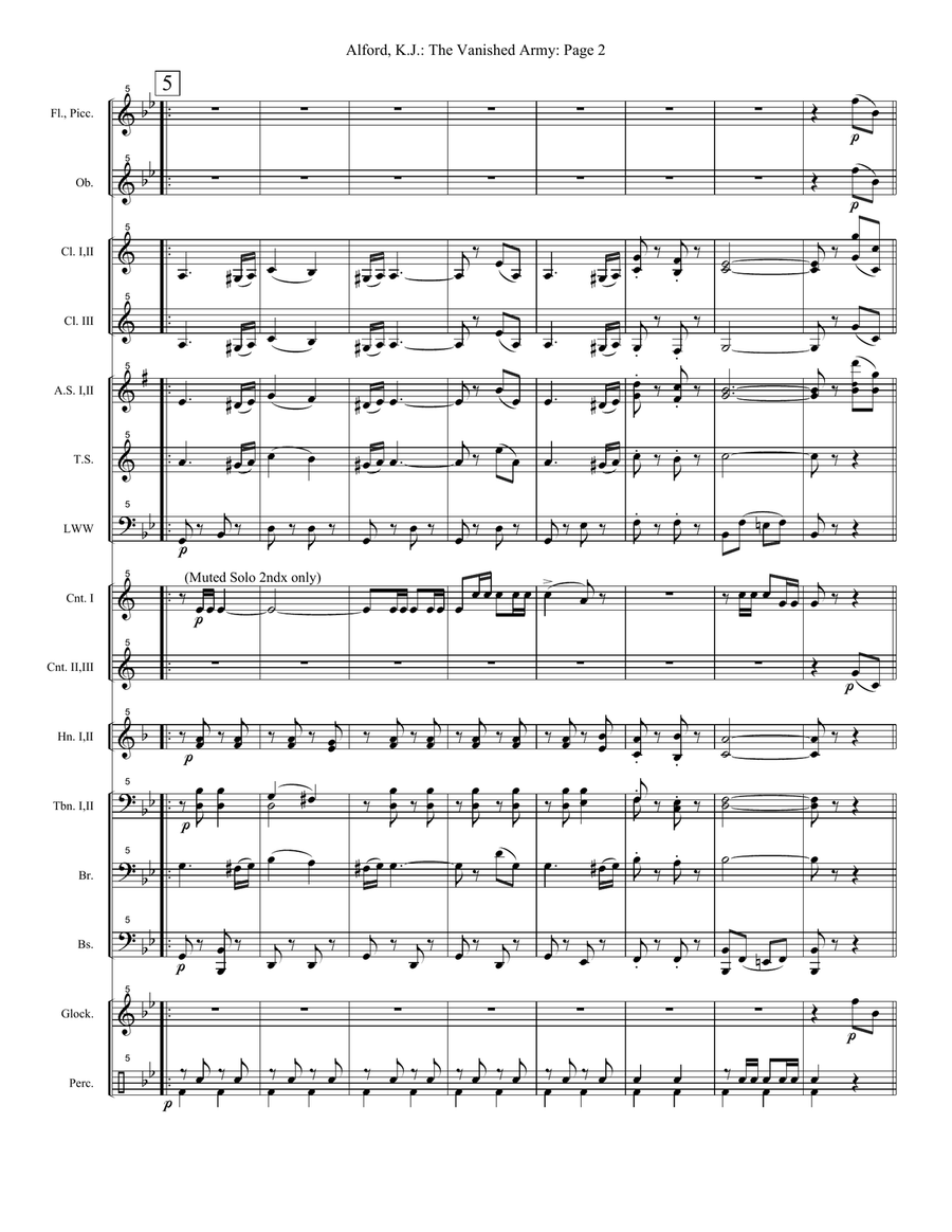 The Vanished Army Concert Band scores gallery preview page 2