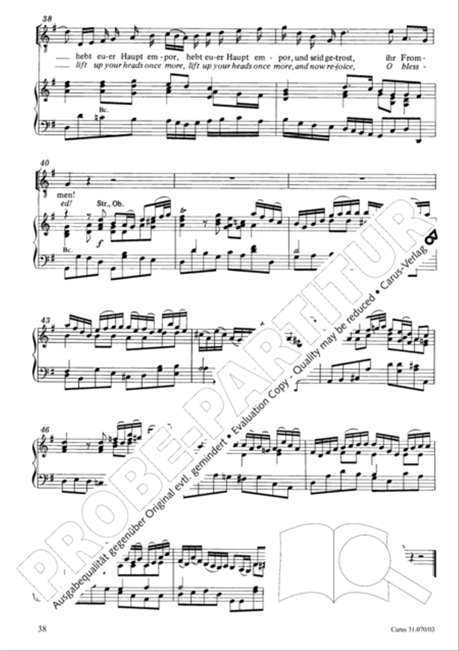 Watch now, praying, praying, watch now (Wachet! betet! betet! wachet!) 4-Part scores gallery preview page 42