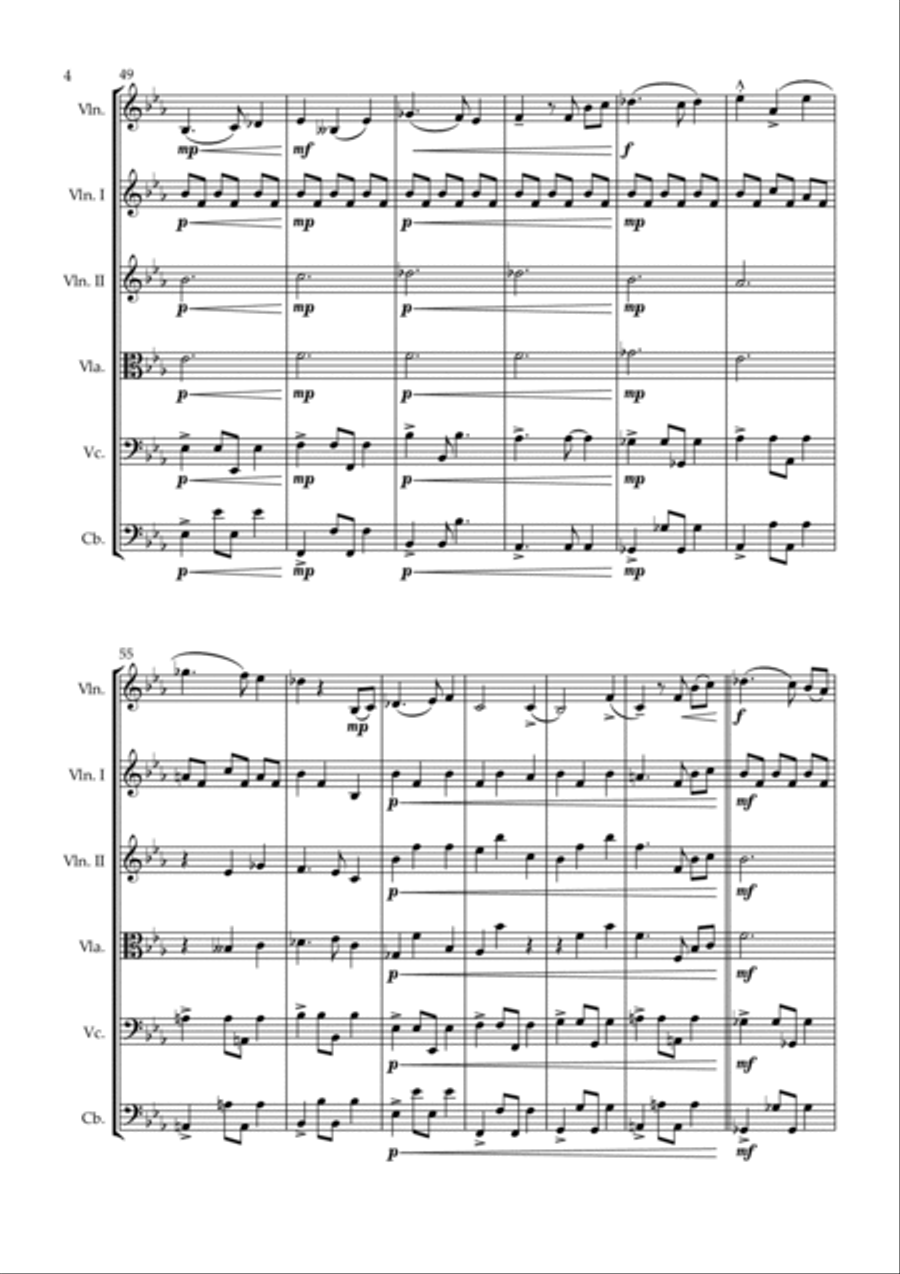 Isabella's Lullaby String Orchestra scores gallery preview page 4