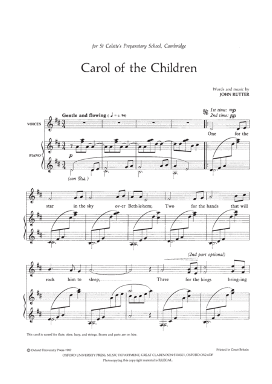 Carol of the Children Carol of the Children Unison Choir scores gallery preview page 2