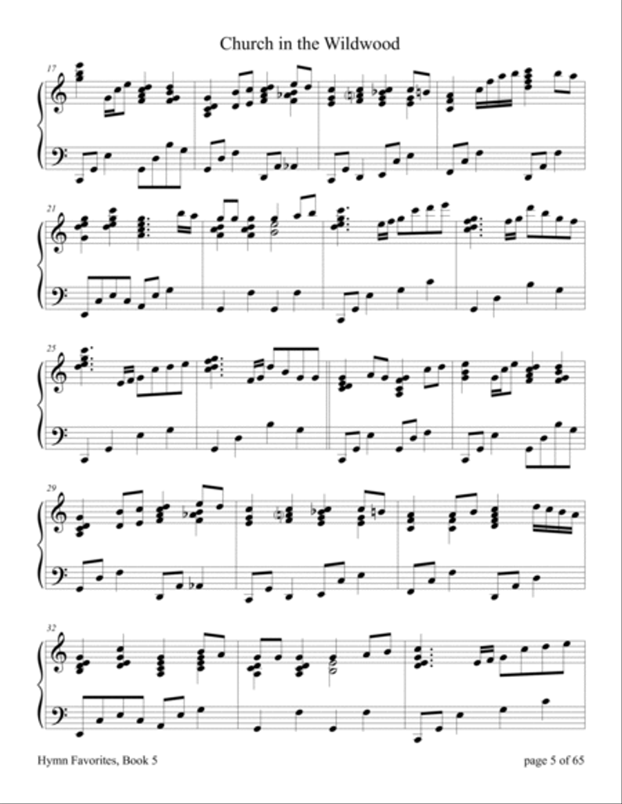 Hymn Favorites, Book 5 - A Collection of Sixteen Piano Solos Piano Solo scores gallery preview page 6