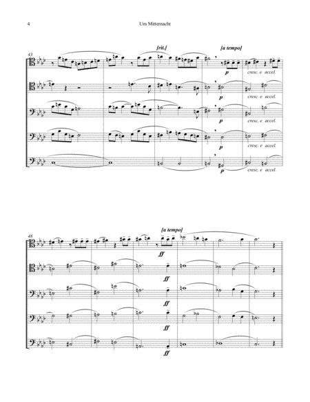 Um Mitternacht (At Midnight) for 5 part Trombone Ensemble
