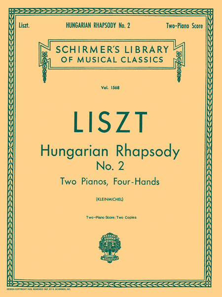 Franz Liszt: Hungarian Rhapsody No. 2 - Two Pianos, Four Hands
