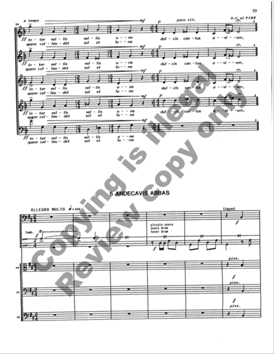 Cantata Rustica (Full/Choral Score) Choir scores gallery preview page 60
