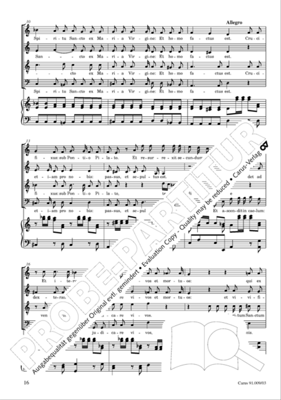 Missa Sancti Gabrielis 4-Part scores gallery preview page 17