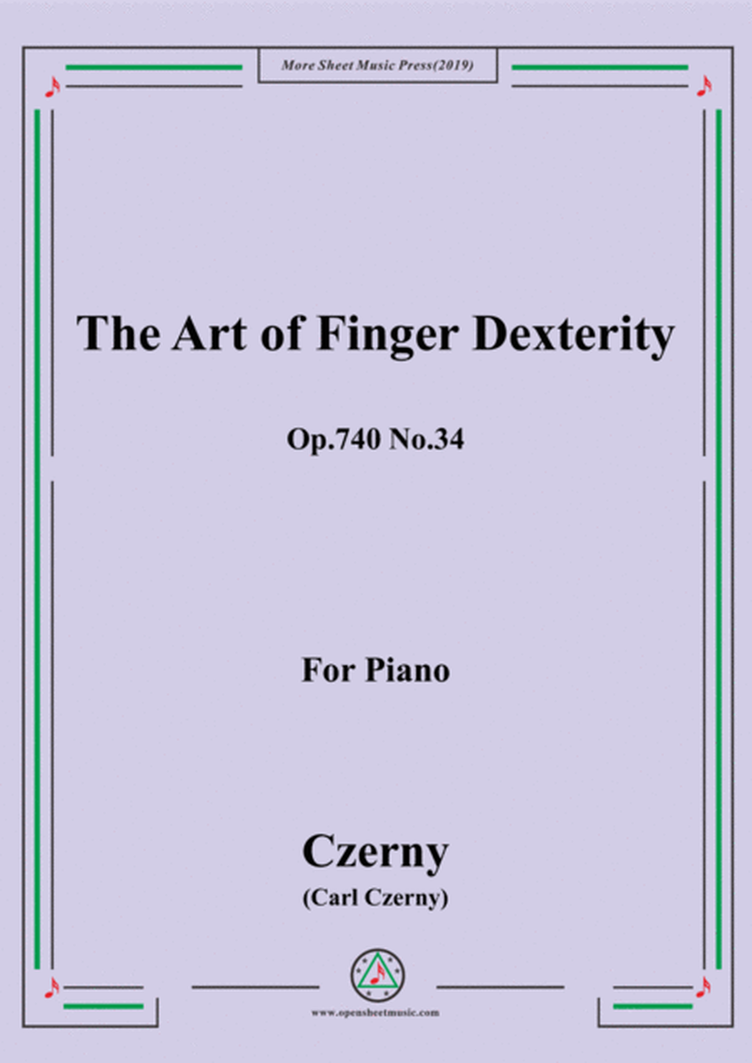 Czerny-The Art of Finger Dexterity,Op.740 No.34,for Piano image number null