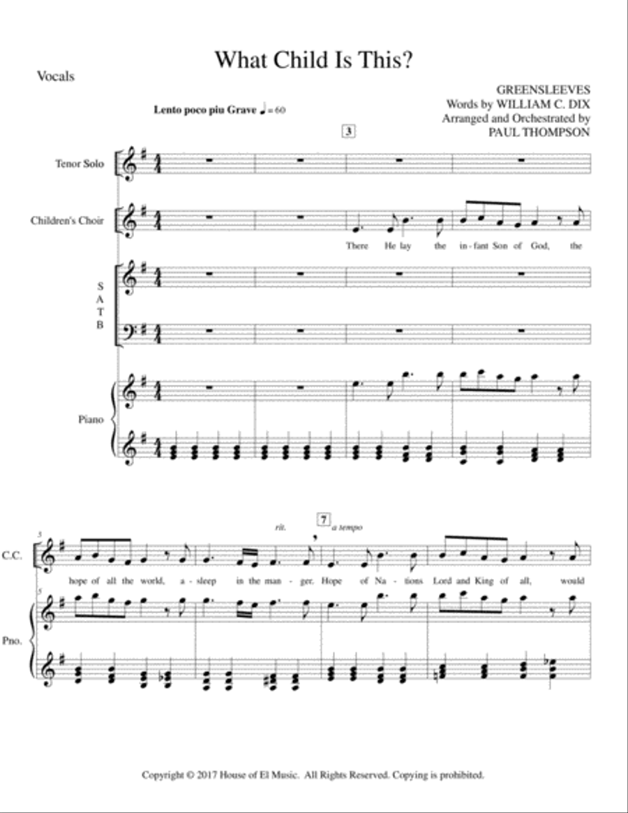 What Child is This - Solo with SATB